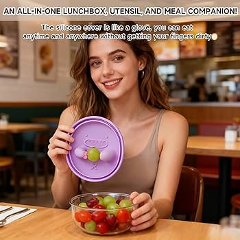 Snack Finger Container for Kids in Lebanon – Spill Proof Bowl with 2 Lids