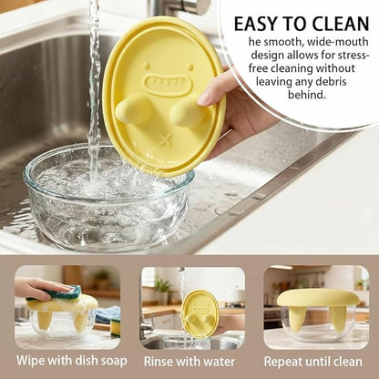 Snack Finger Container with 2 Lids