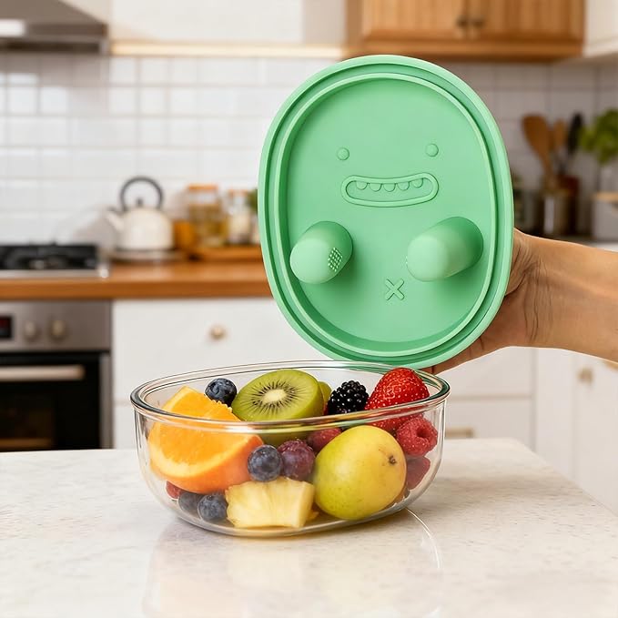 Snack Finger Container with 2 Lids