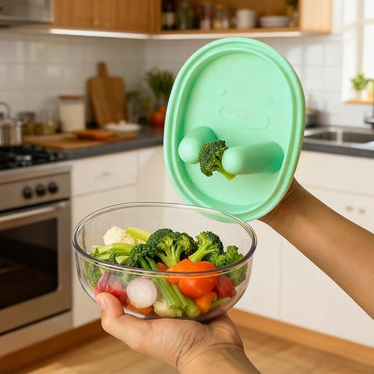 Snack Finger Container with 2 Lids