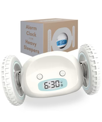 The Runaway Alarm Clock on Wheels