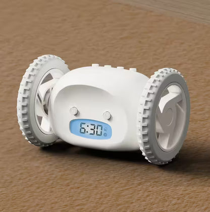 The Runaway Alarm Clock on Wheels