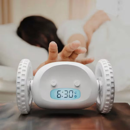 The Runaway Alarm Clock on Wheels