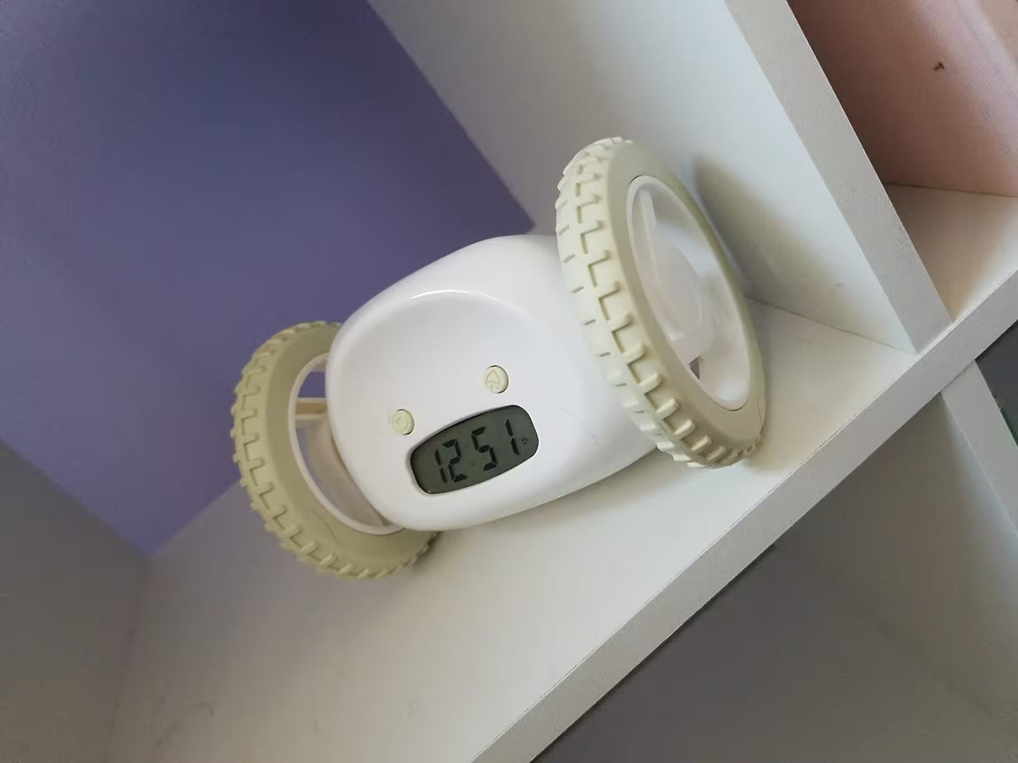 The Runaway Alarm Clock on Wheels