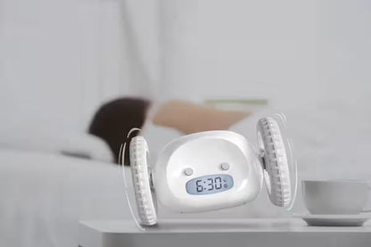 The Runaway Alarm Clock on Wheels