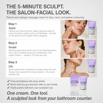 Collagen Retinol Sculpting Cream Gua Sha 2-in-1