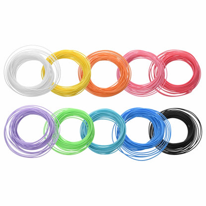 3D Pen Filament Refills — 10 Colors, 50 Meters