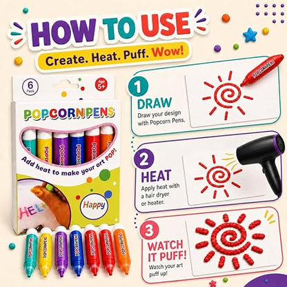 Popcorn Pen – 3D Puffy Drawing Pens
