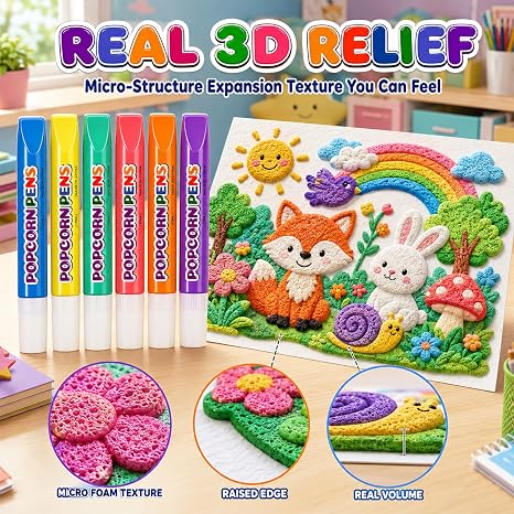 Popcorn Pen – 3D Puffy Drawing Pens