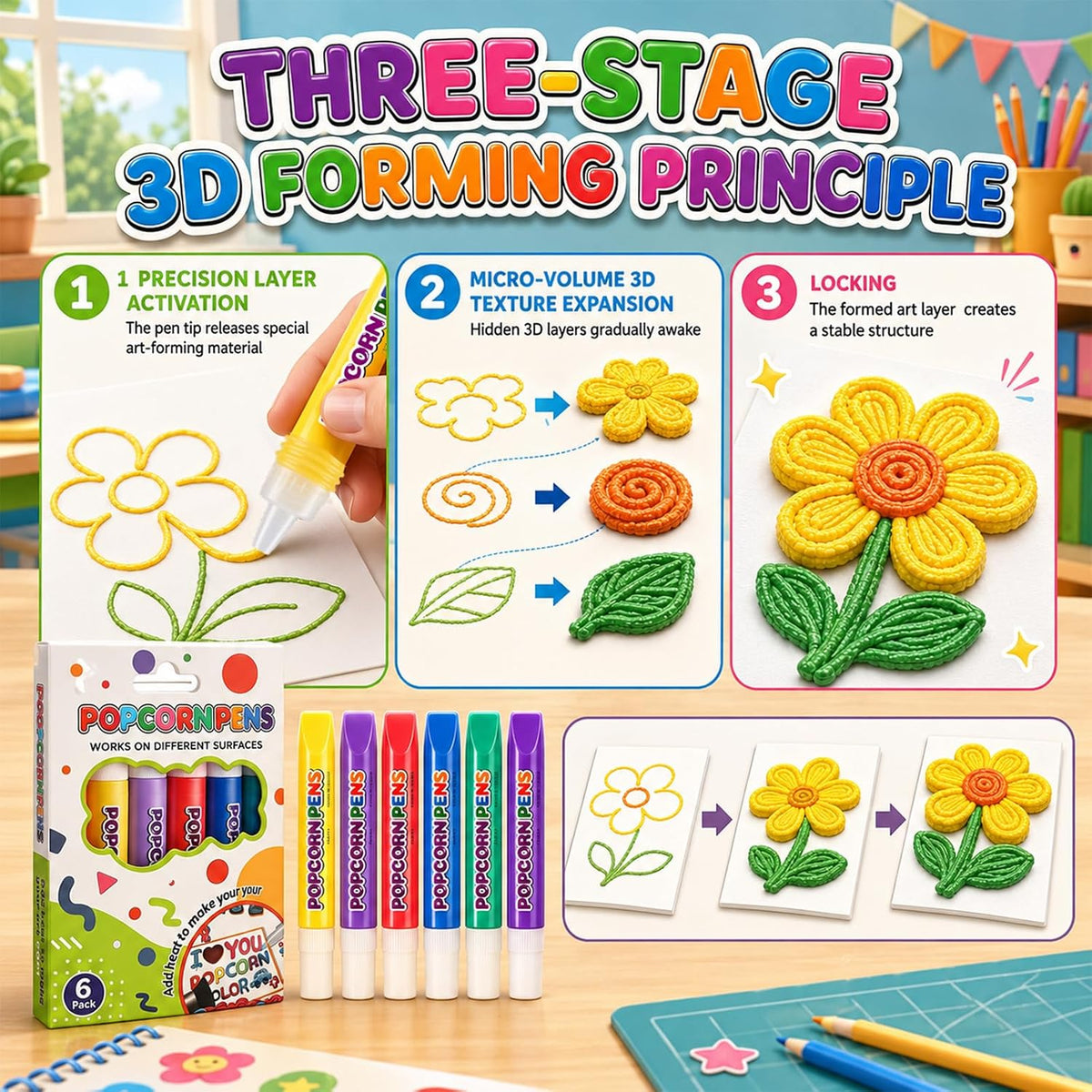 Popcorn Pen – 3D Puffy Drawing Pens