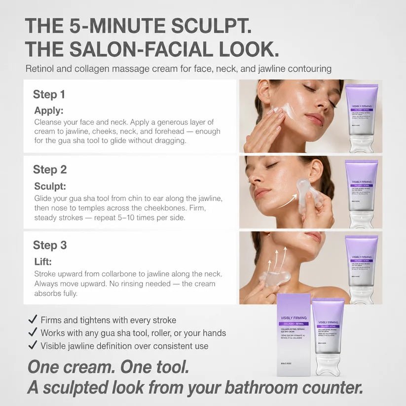 Collagen Retinol Sculpting Cream Gua Sha 2-in-1 - Divinix store