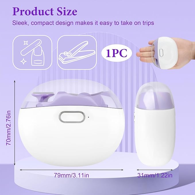 Electric Nail Trimmer – 2-in-1 Grinder & Clipper - Divinix store