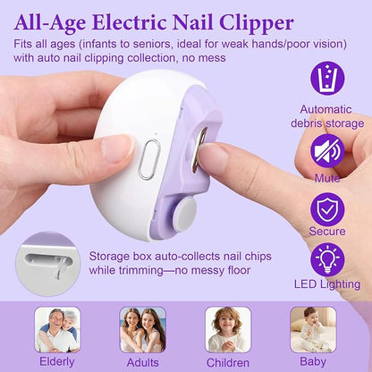Electric Nail Trimmer – 2-in-1 Grinder & Clipper - Divinix store