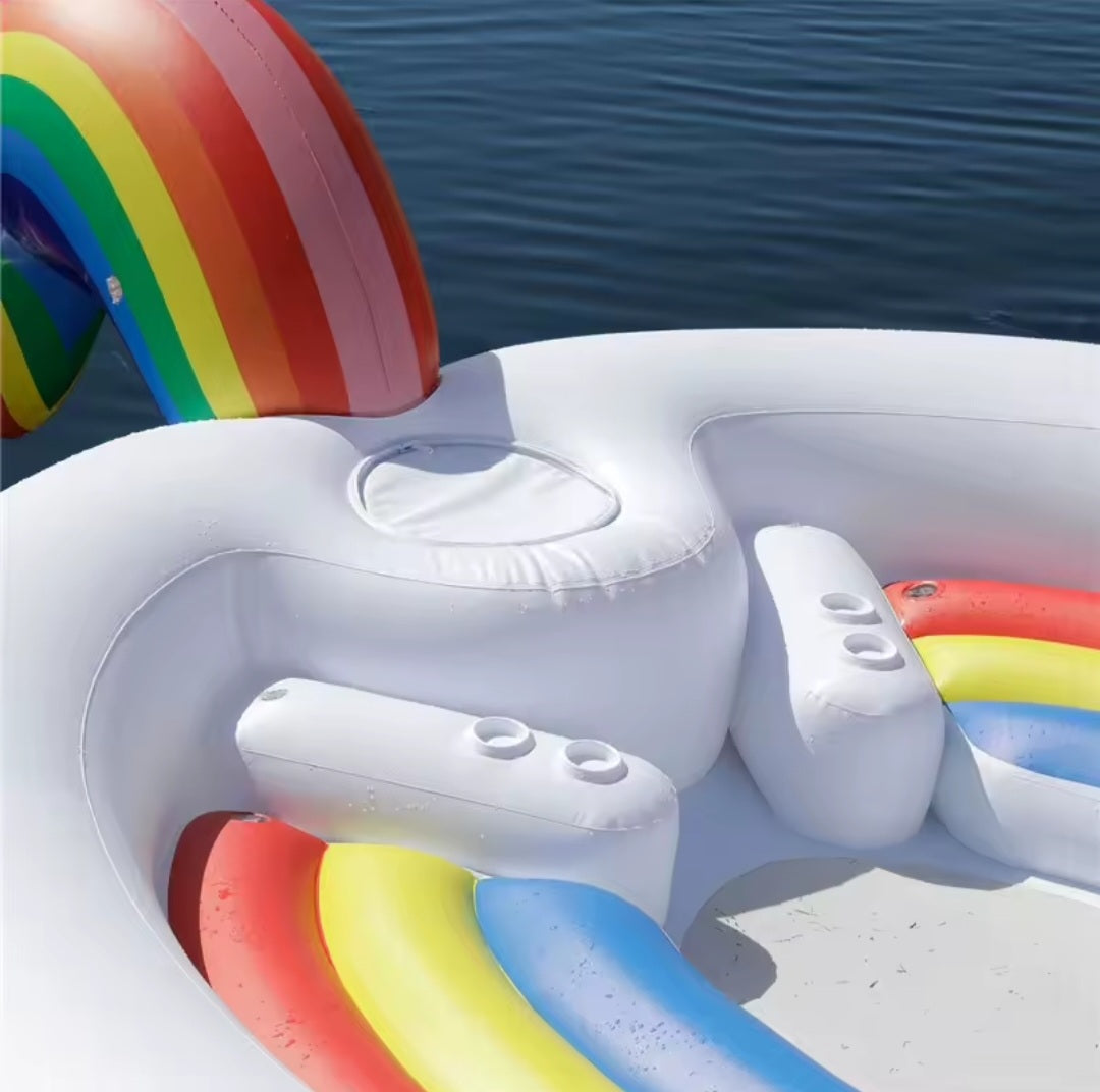 Giant Inflatable Unicorn Pool Float | Luxury 6-Person Floating Island