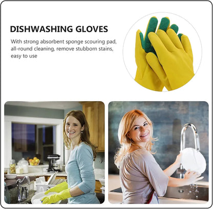 Sponge Scrubber Dish Gloves