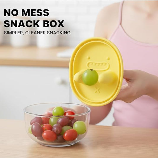 Snack Finger Container with 2 Lids - Divinix store