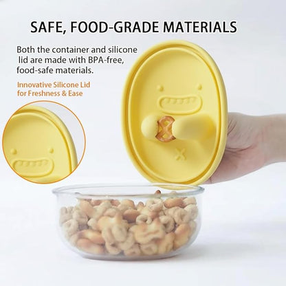 Snack Finger Container with 2 Lids - Divinix store